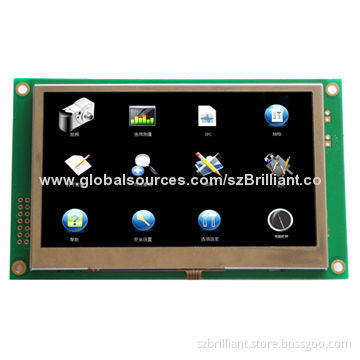 4.3-inch TFT LCD Modules, Supports RS232, RS485, TTL, Development Can Be done on PC, 480x272 Pixels